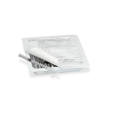 Allergist Tray 1 mL 27G x ⅜" Intradermal Bevel, 25/Tr